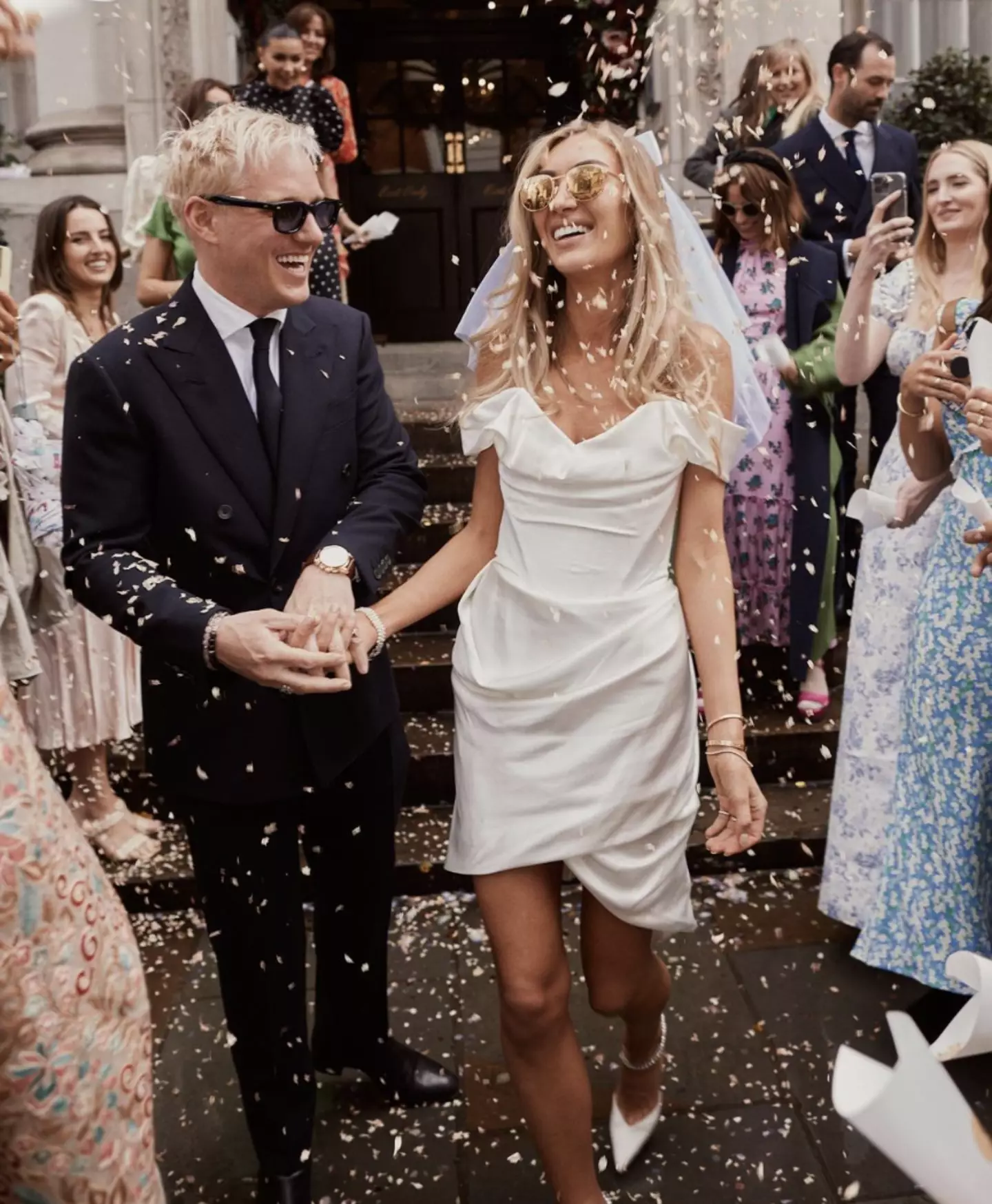 Jamie and wife Sophie on their special day.