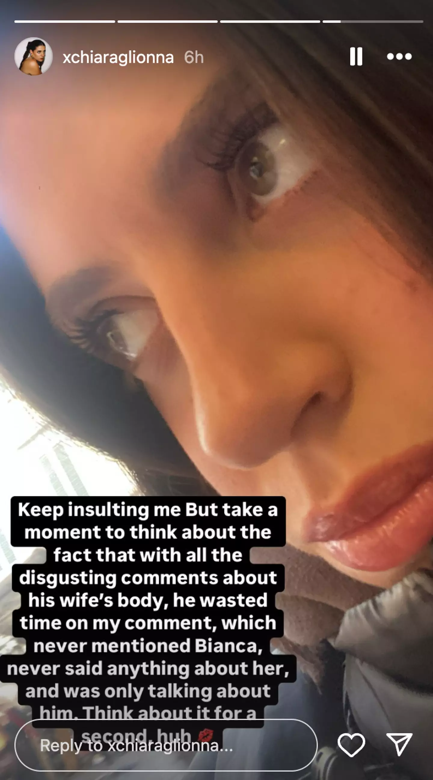 Photographer Chiara Glionna has shared another statement following West's rant (Instagram/@xchiaraglionna)