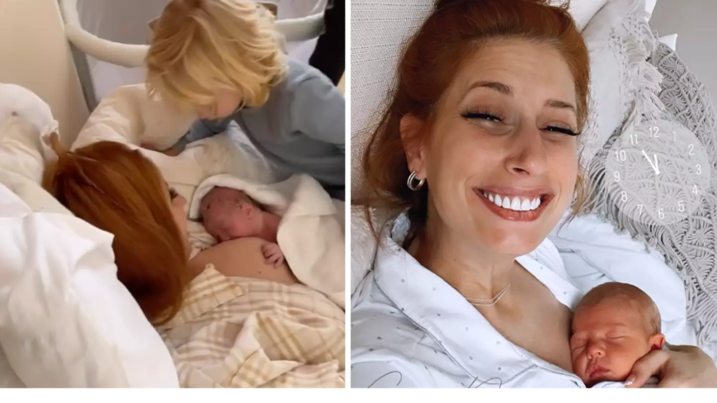 Stacey Solomon Shares Adorable Moment Her Sons Meet Baby Daughter