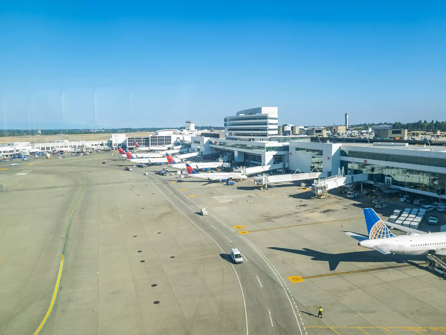 A warning has been issued after a prisoner escaped while being transported through an airport in Washington (Getty Stock Image)