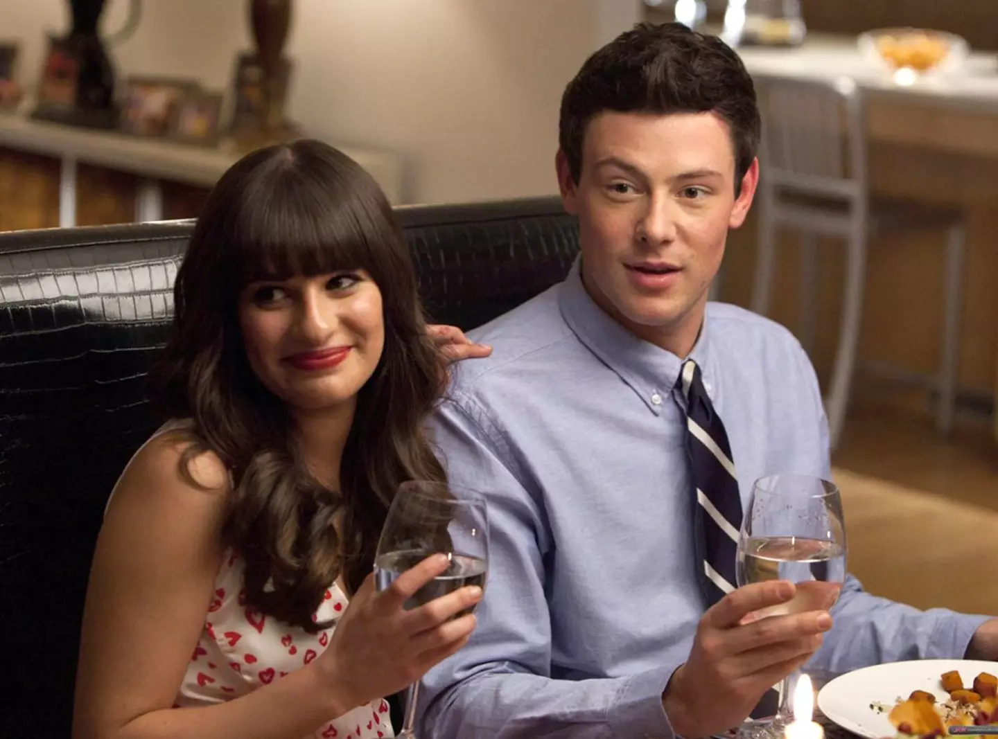 Cory Monteith and Lea Michele played Finn and Rachel in Glee.
