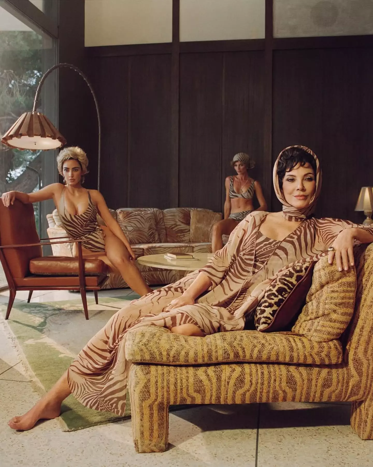 Kim Kardashian has just launched her latest Skims collab with Roberto Cavalli (Skims)