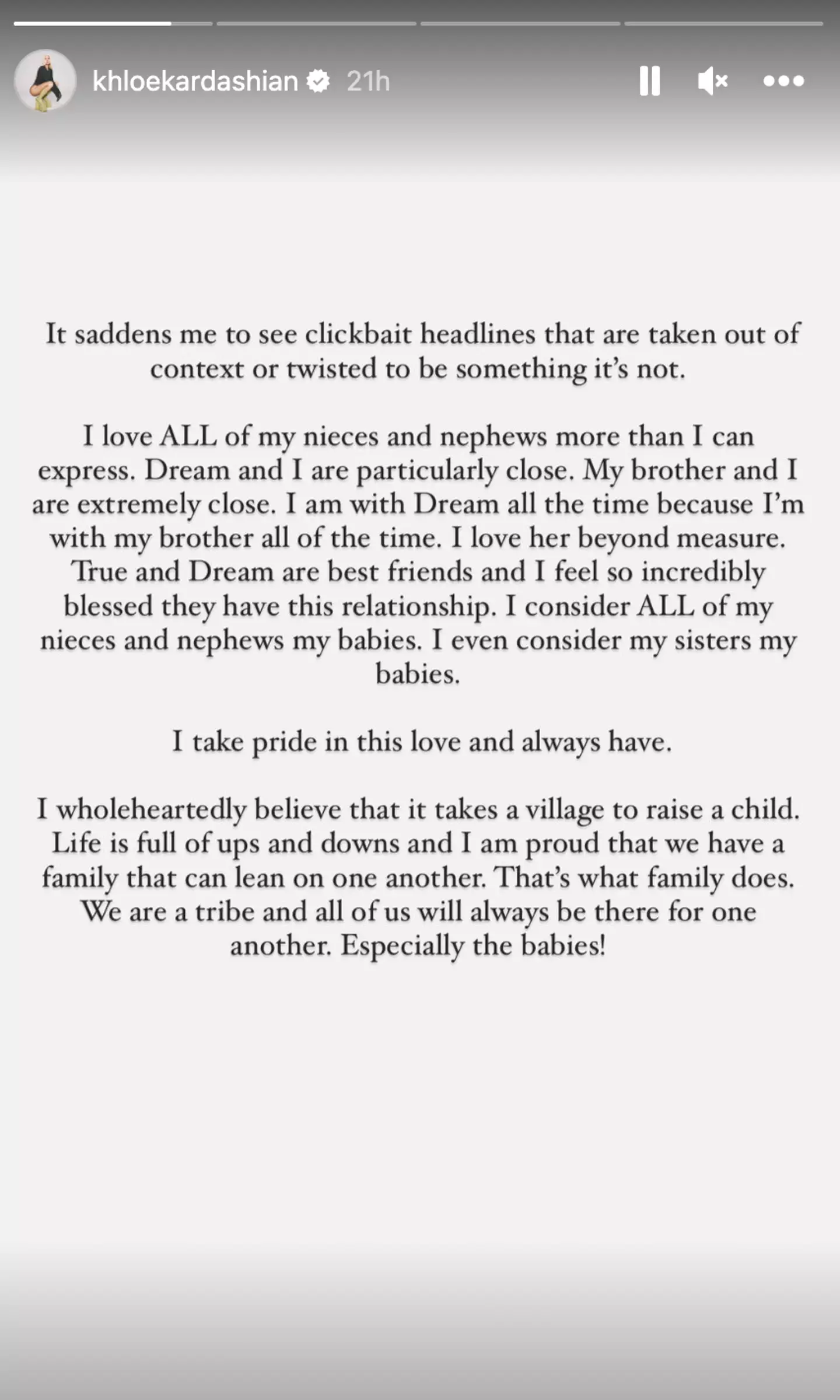 Khloe Kardashian set the record straight about recent comments via Instagram.