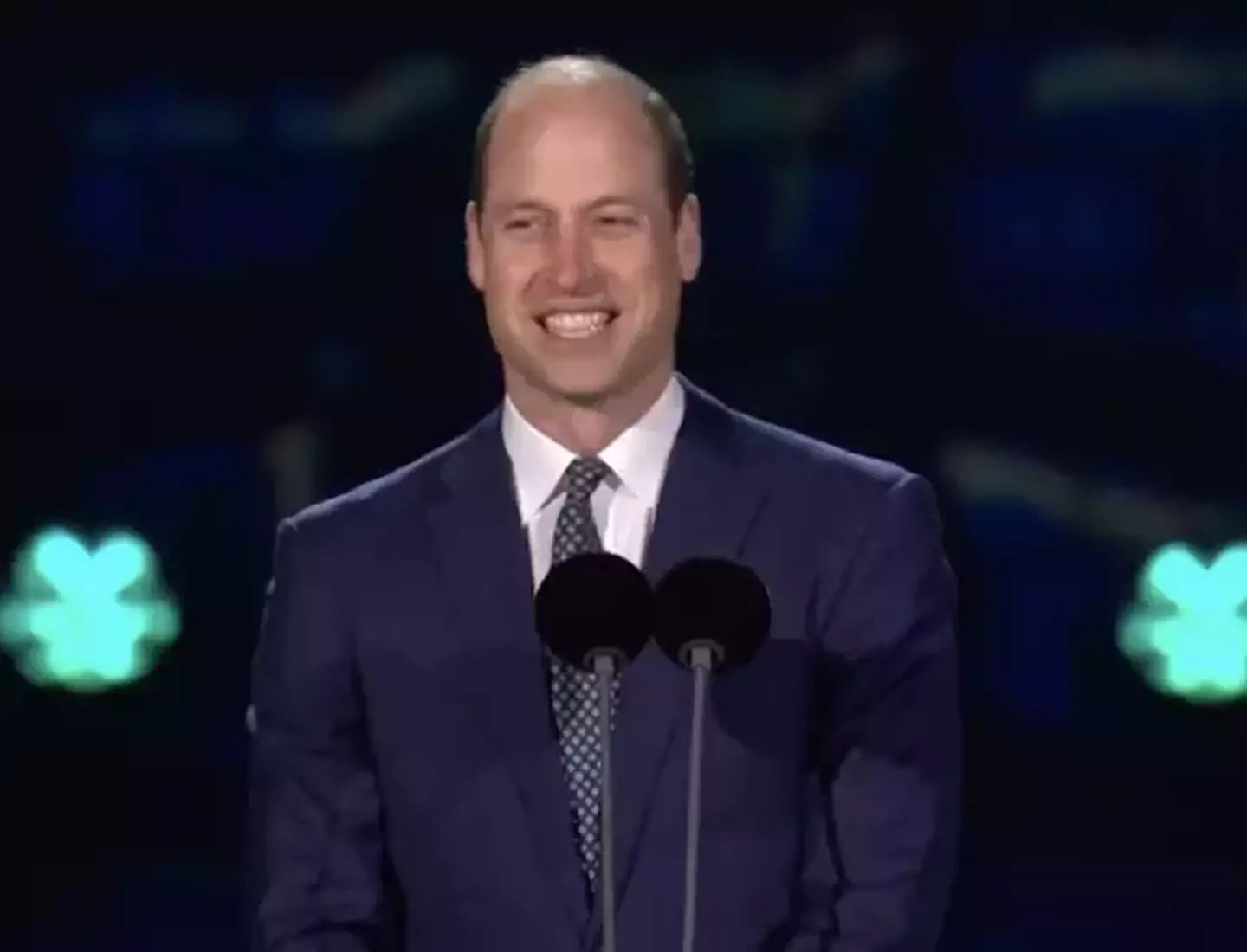 The dab came while Prince William was making a speech at the coronation concert.