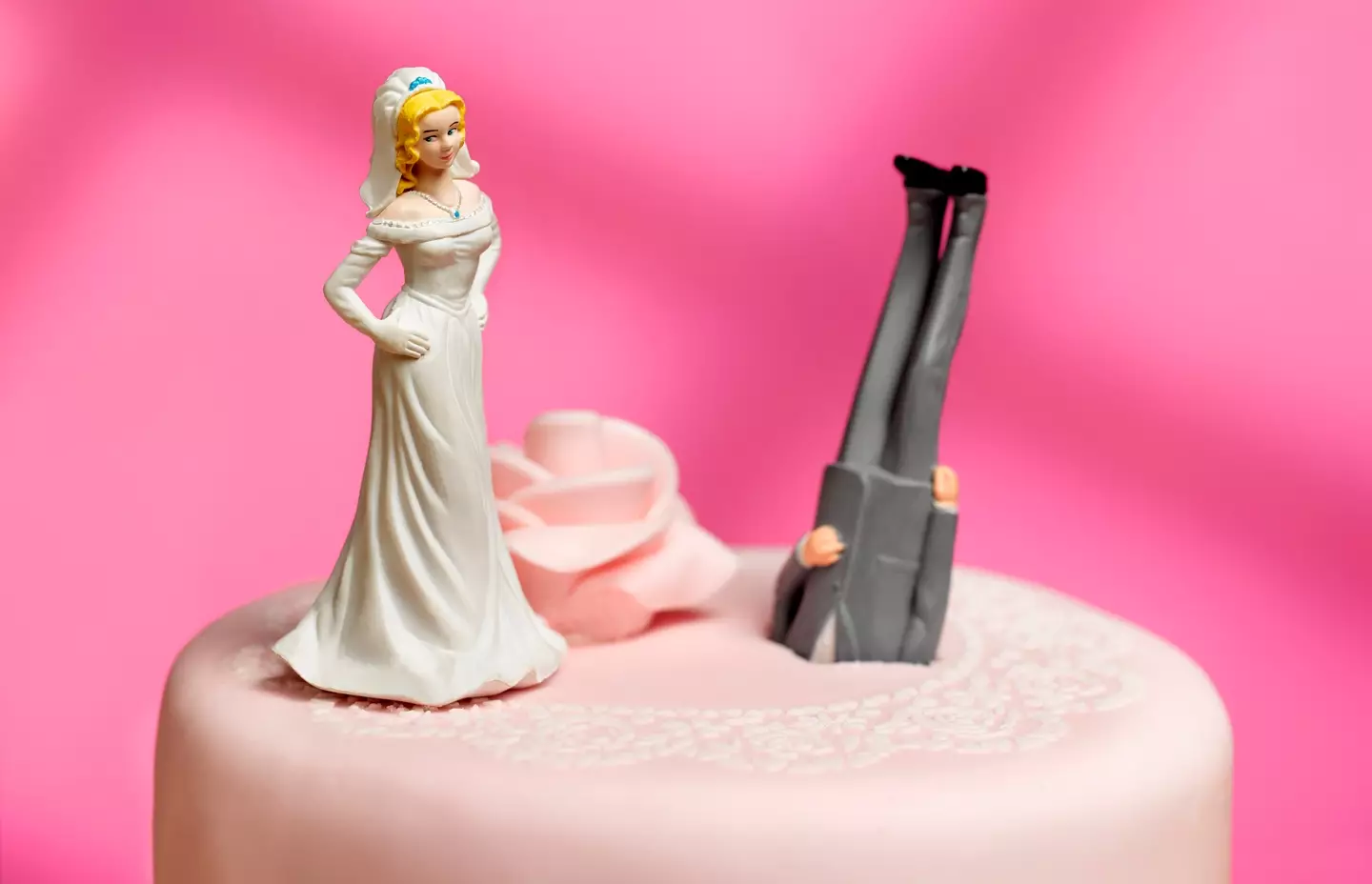 The bride was left unimpressed by her groom's 'stupid' remark.