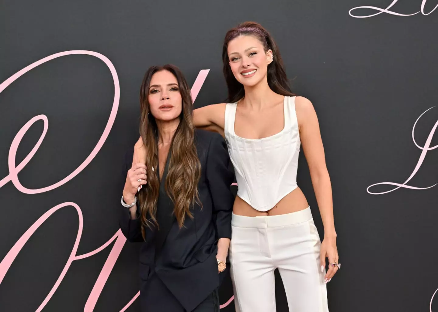 Nicola has previously worn many of Victoria's designs, but she opted not to go for her mother-in-law when it came to designing her wedding dress (Axelle/Bauer-Griffin/FilmMagic)