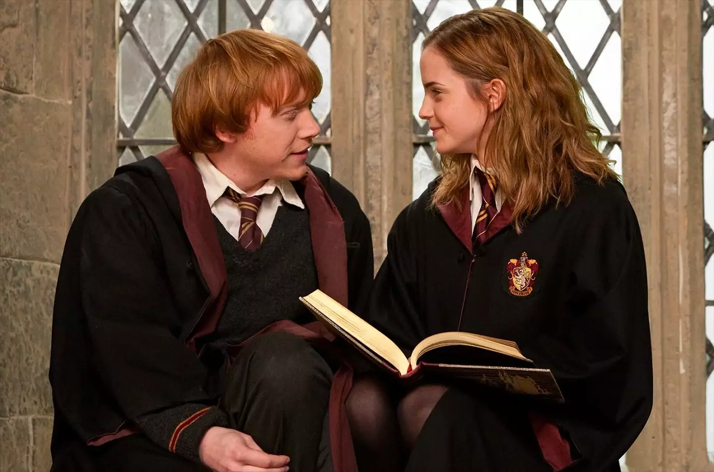 Hermione and Ron had a blossoming romance (