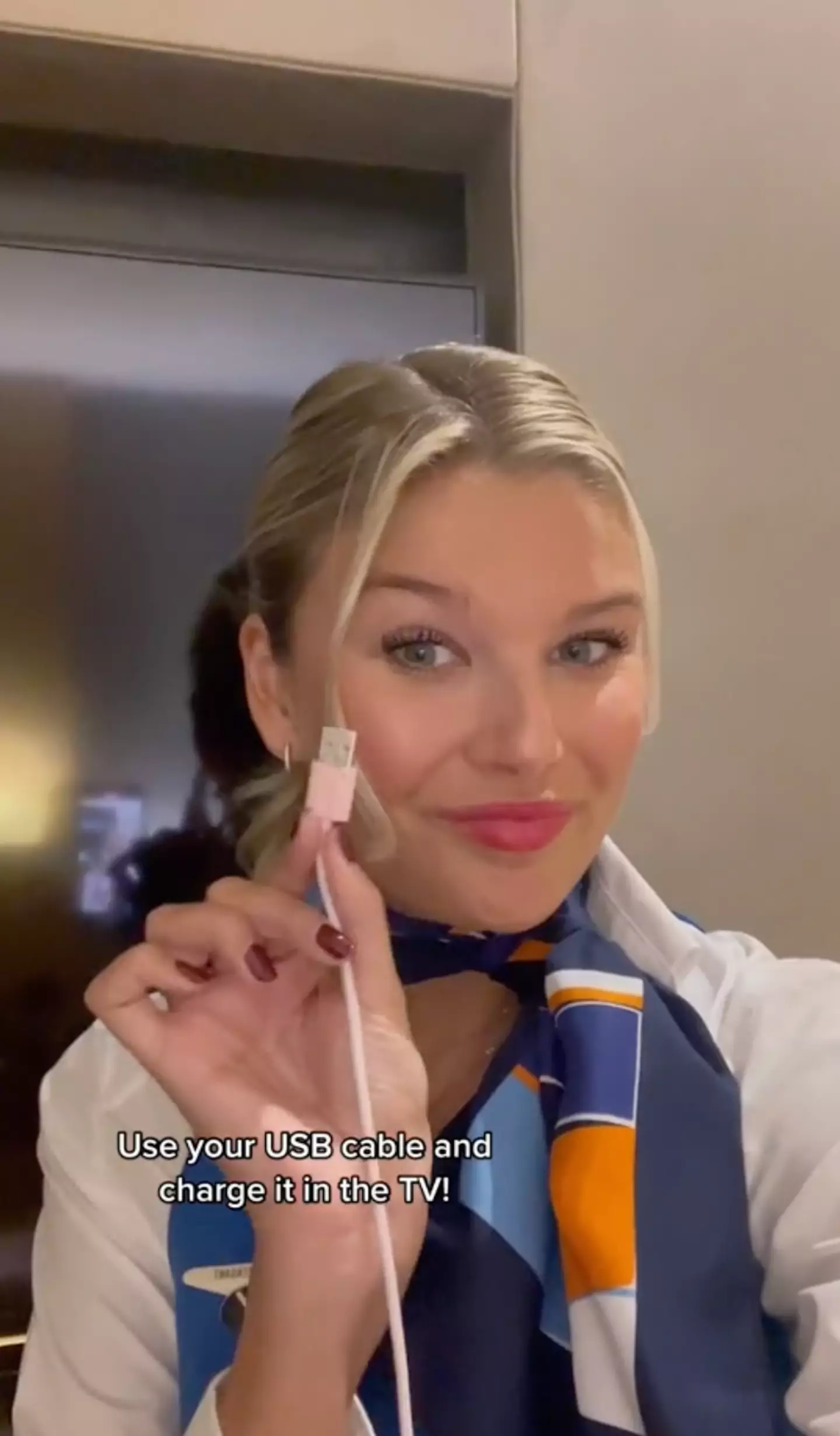 Flight attendant Esther shared a handful of 'useful' tips to fellow travellers on TikTok.