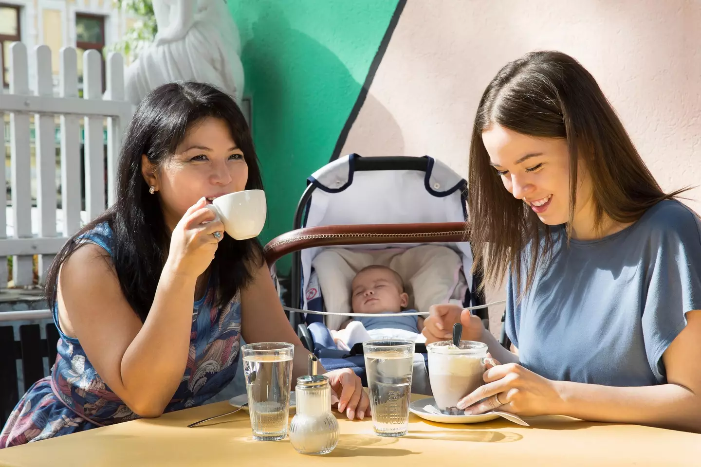 The mum said she visits the cafe with her friends and their babies regularly.