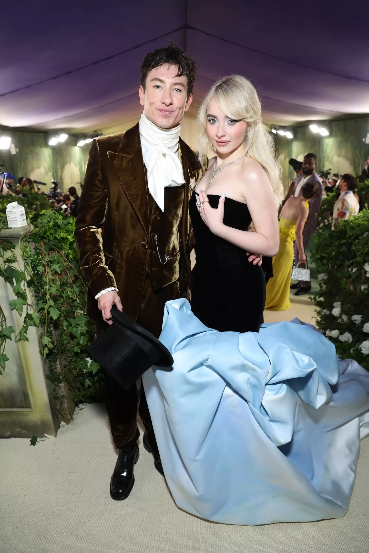 Sabrina Carpenter and Barry Keoghan were loved up on the carpet (Kevin Mazur/MG24/Getty Images for The Met Museum/Vogue)