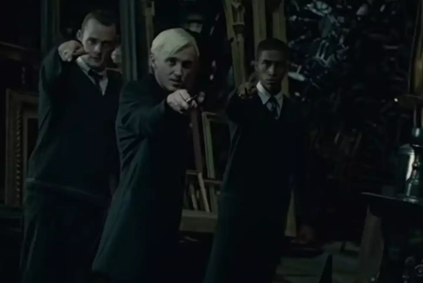 However the plot hole means we then see them acting as back up next to Malfoy.