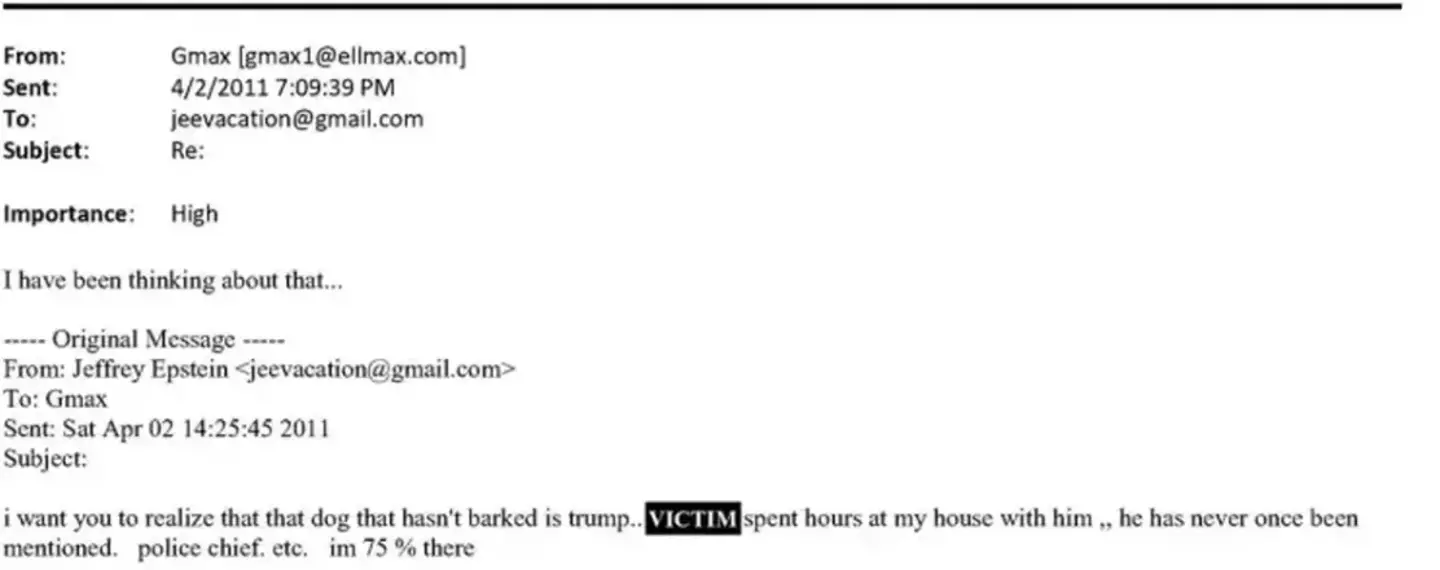 Correspondence between Jeffery Epstein and Ghislaine Maxwell in April 2011 (US House Oversight Committee)