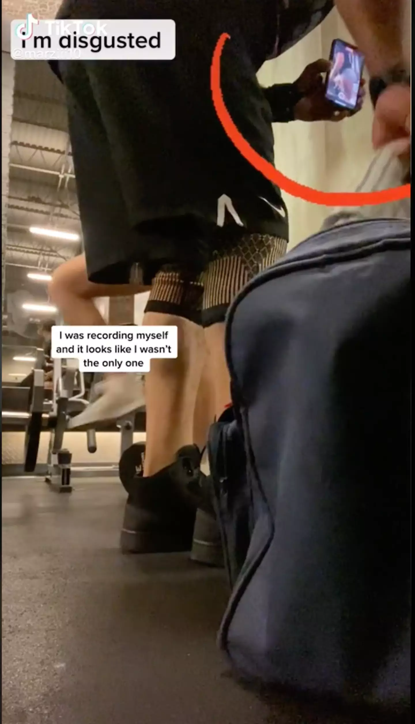 A woman caught a man filming her in the gym (