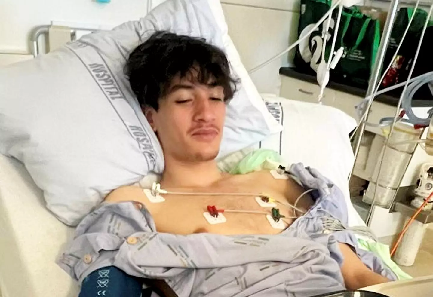 Kyan Soutar-Evans' lung collapsed after vaping for five years (SWNS)