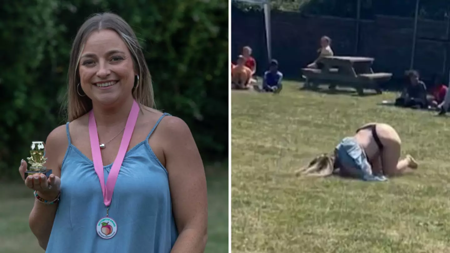 Woman Who Mooned Crowd At Sports Day Wins Trophy