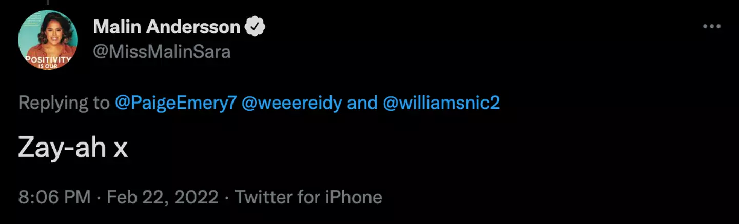 Malin explained to fans how to pronounce her daughter's name (