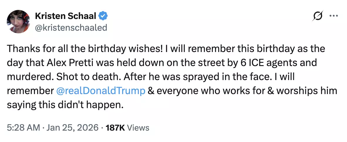 Schaal posted a message on X (X)