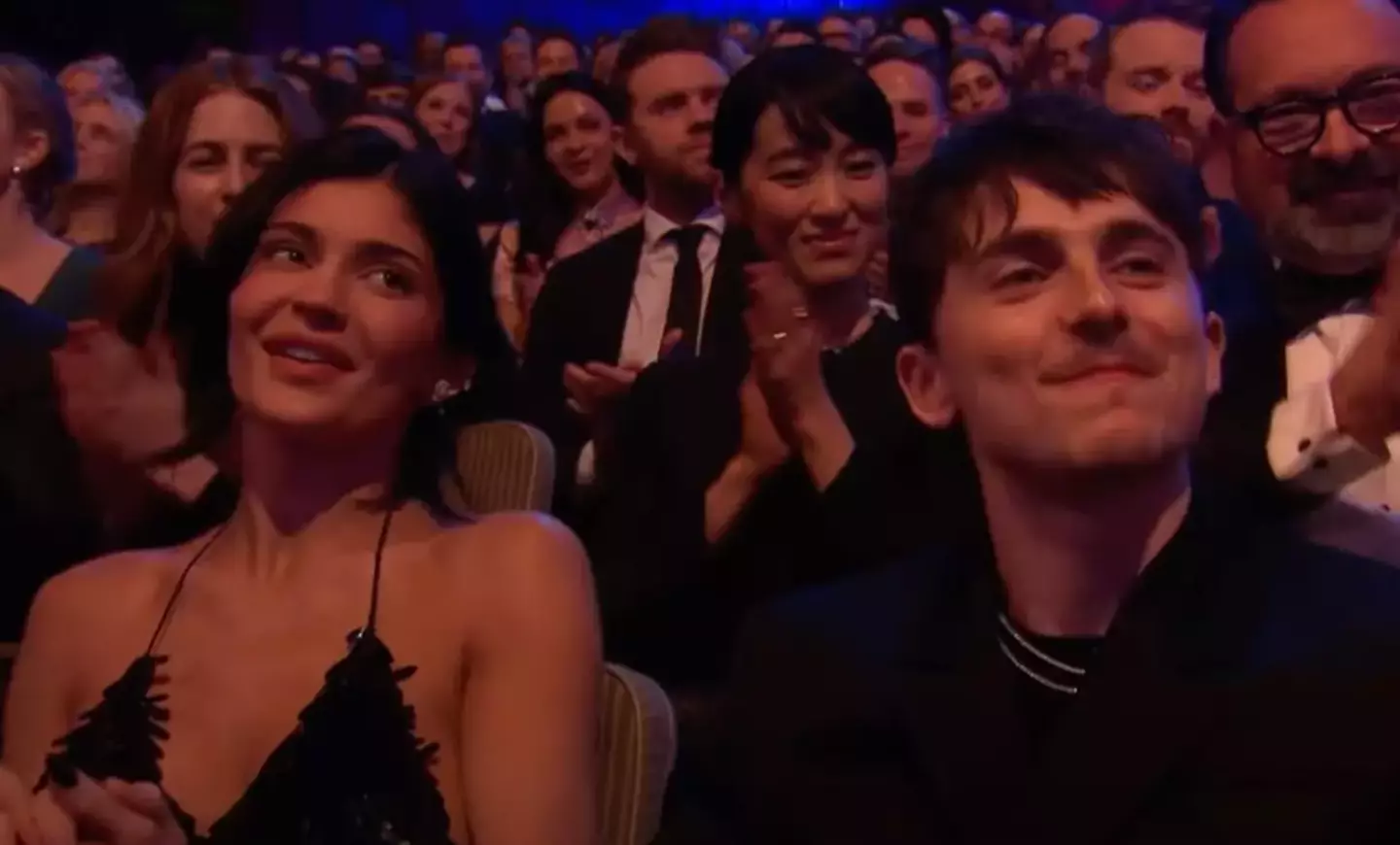 The couple enjoyed gags made by the host David Tennant (BBC)
