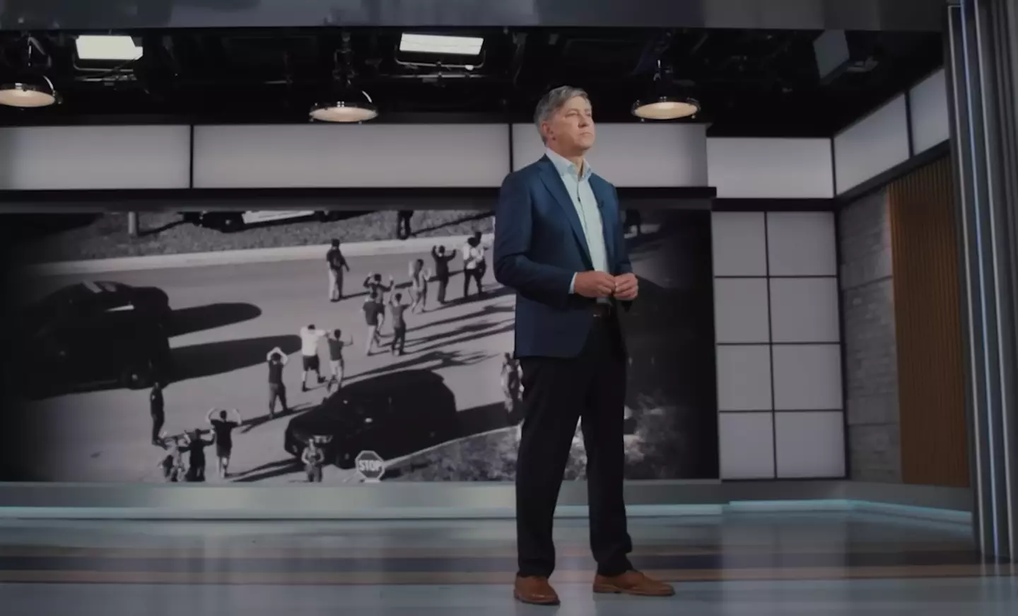 Hartman has visited the empty bedrooms of shooting victims for over seven years (Netflix)