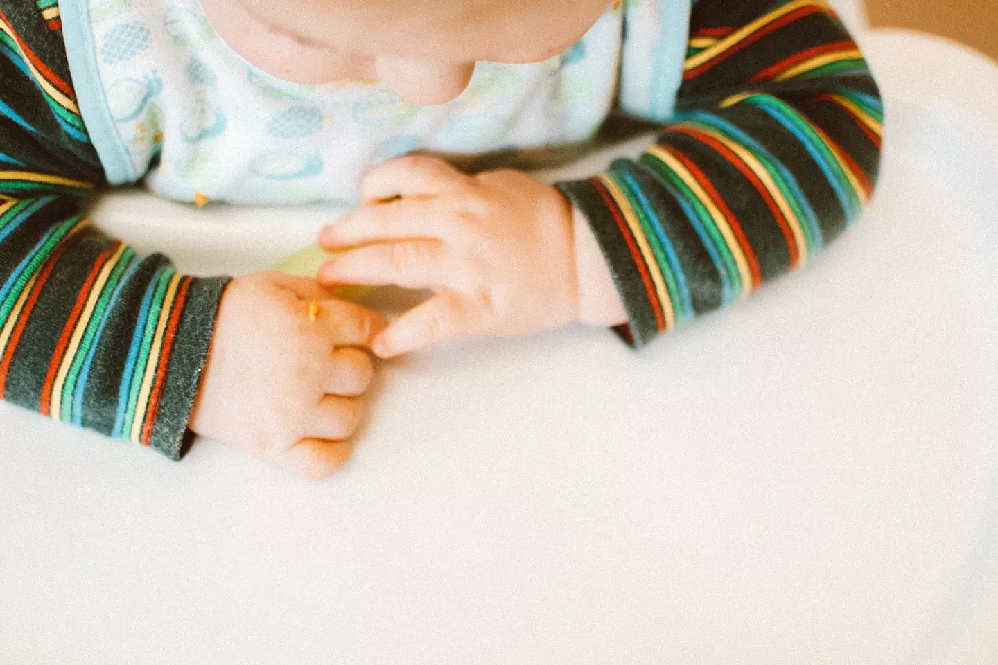 Babies are notoriously messy eaters.