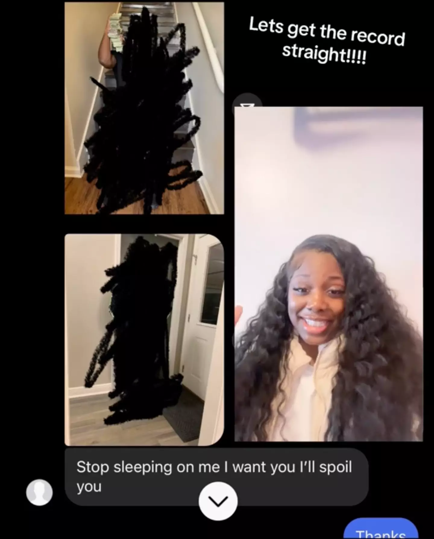 She shared the photos of the guy flashing his cash.