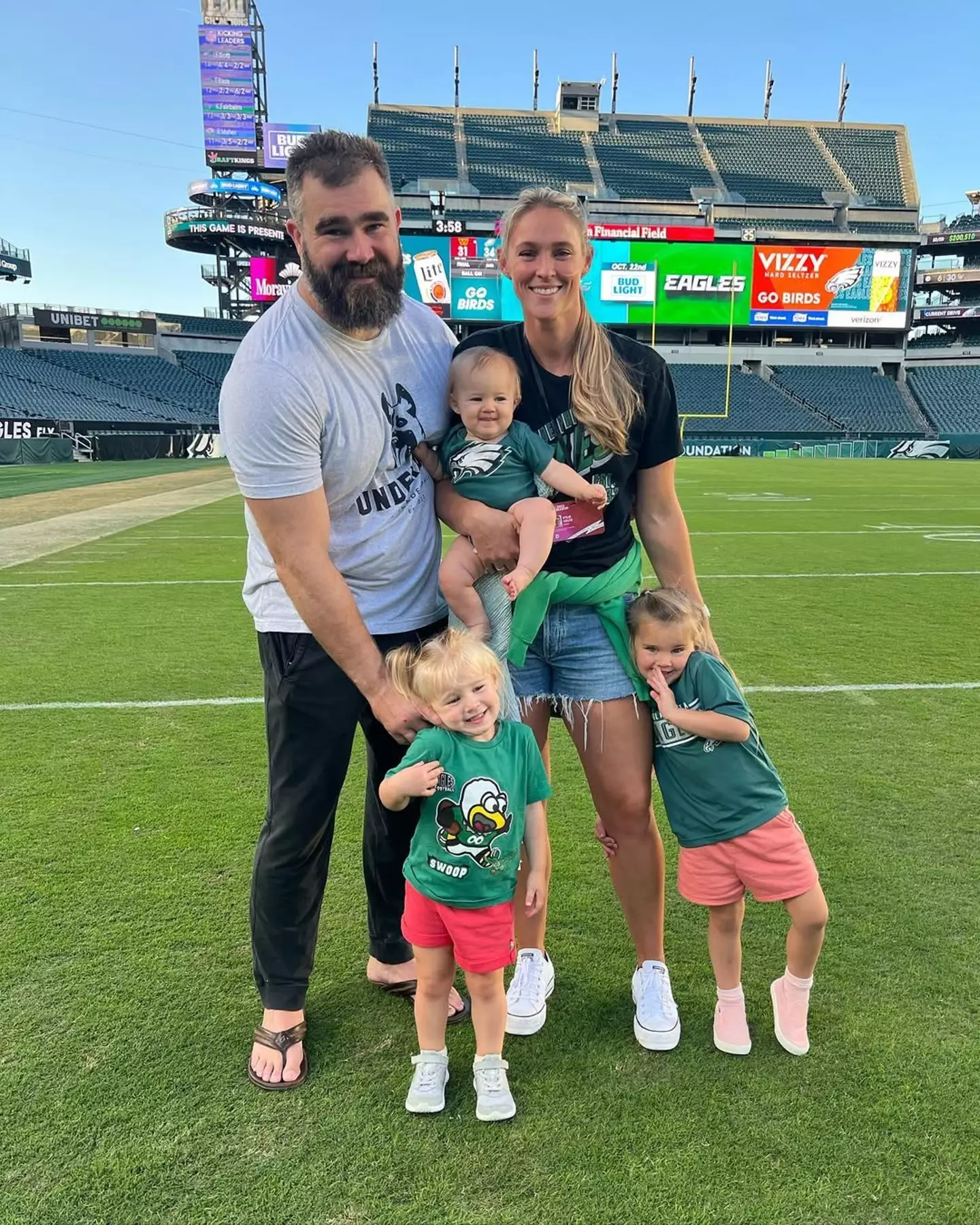 Kylie and Jason shared three daughters together and have one more baby on the way (Instagram/@kykelce)