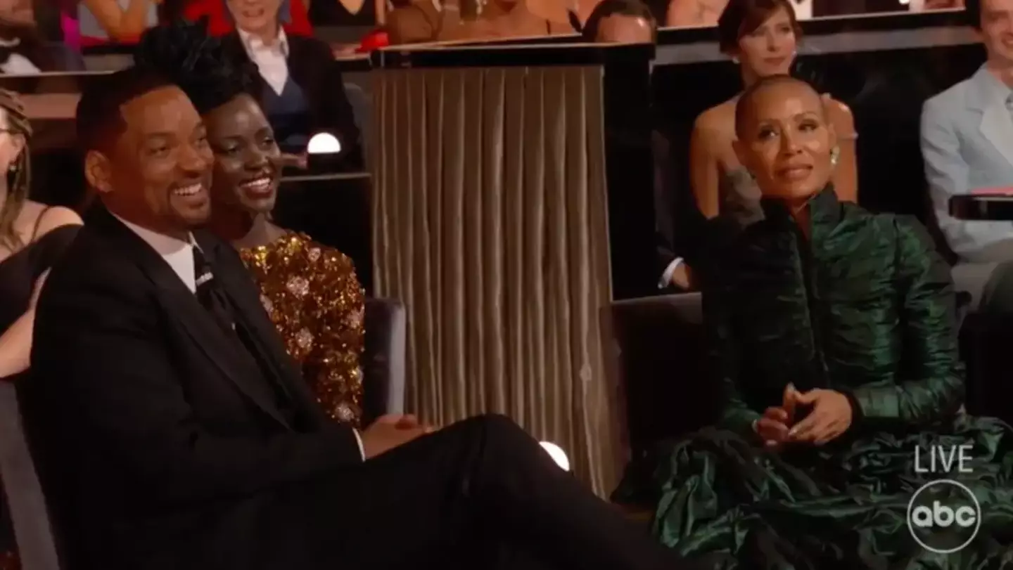 Jada's reaction after Chris joked about her appearance. (