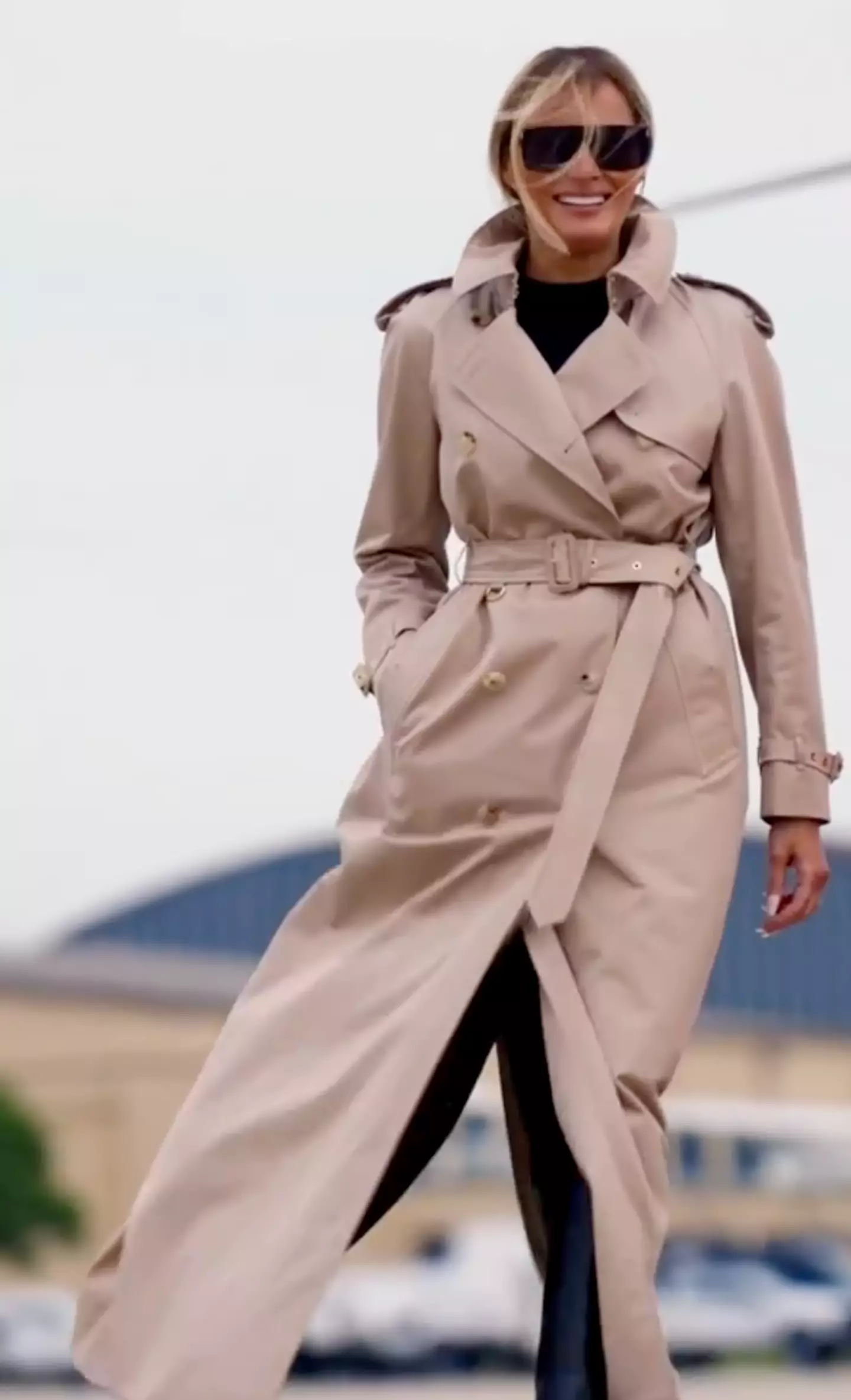 A video shared of Melania Trump 'arriving in the UK' has confused people online (X/@firstladyoffice)