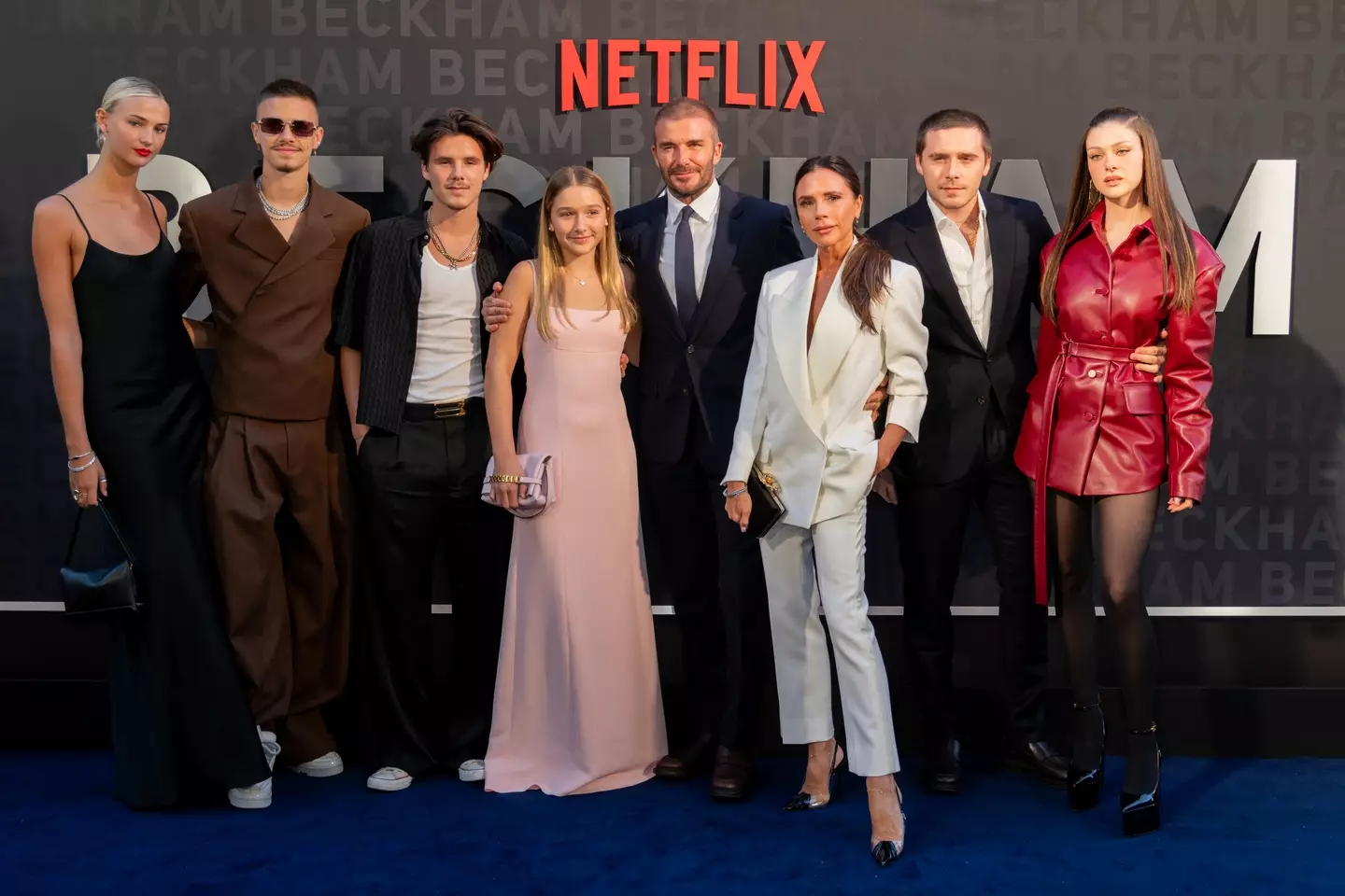 The Beckham family at the documentary's premiere last week.