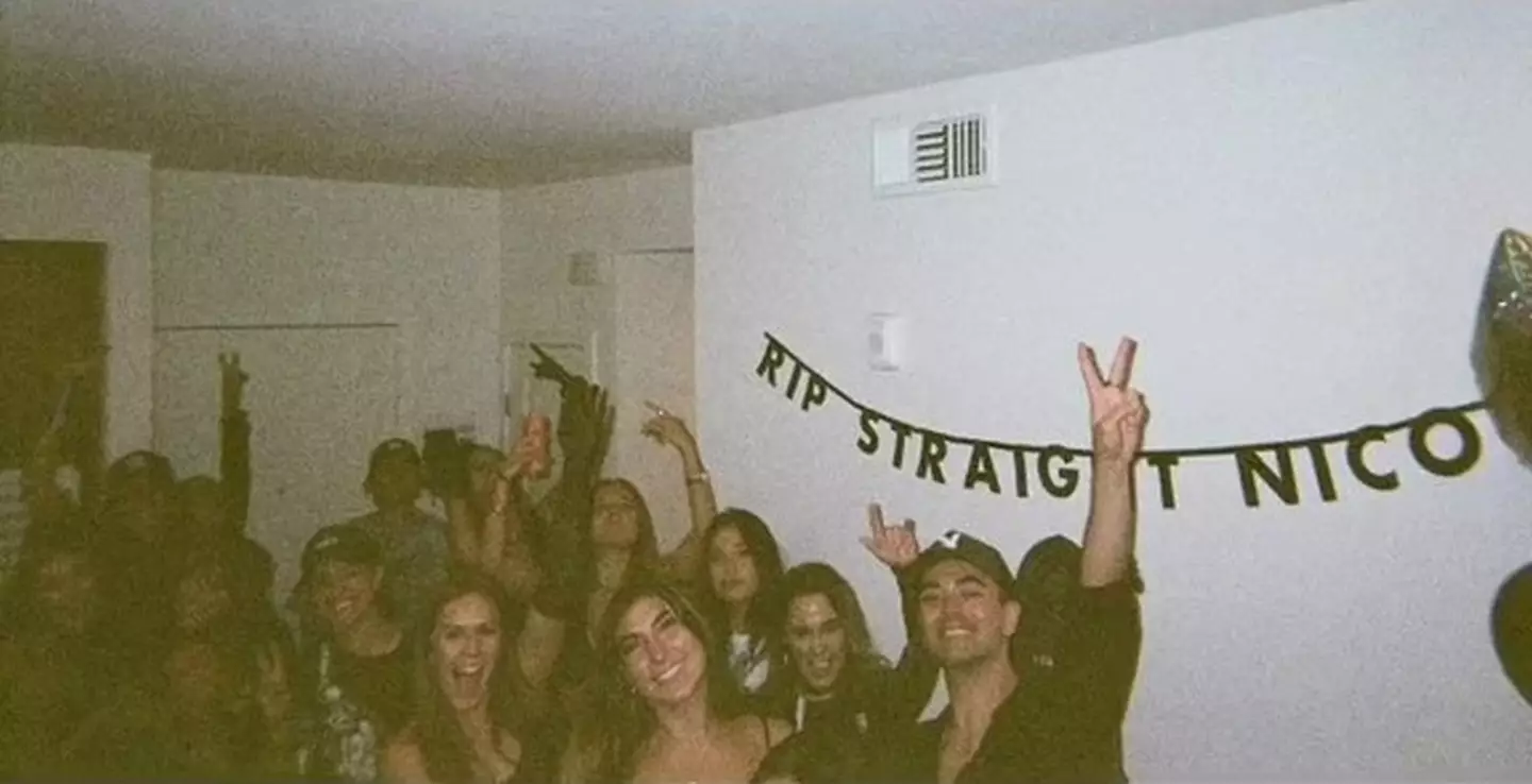 The 25 guests were instructed to wear black in order to celebrate Nicole's sexuality.