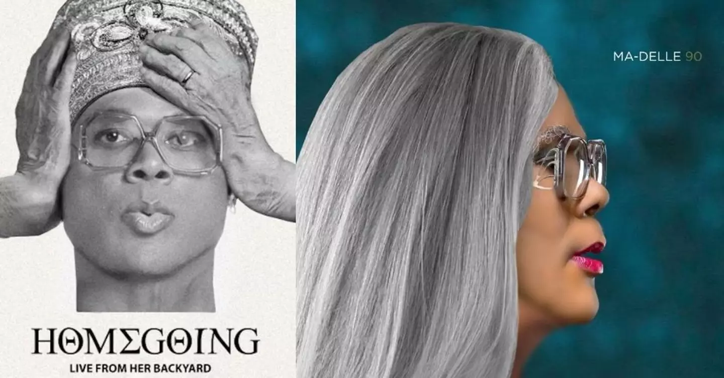Tyler Perry's Madea as Beyoncé and Adele in promotional photos. (