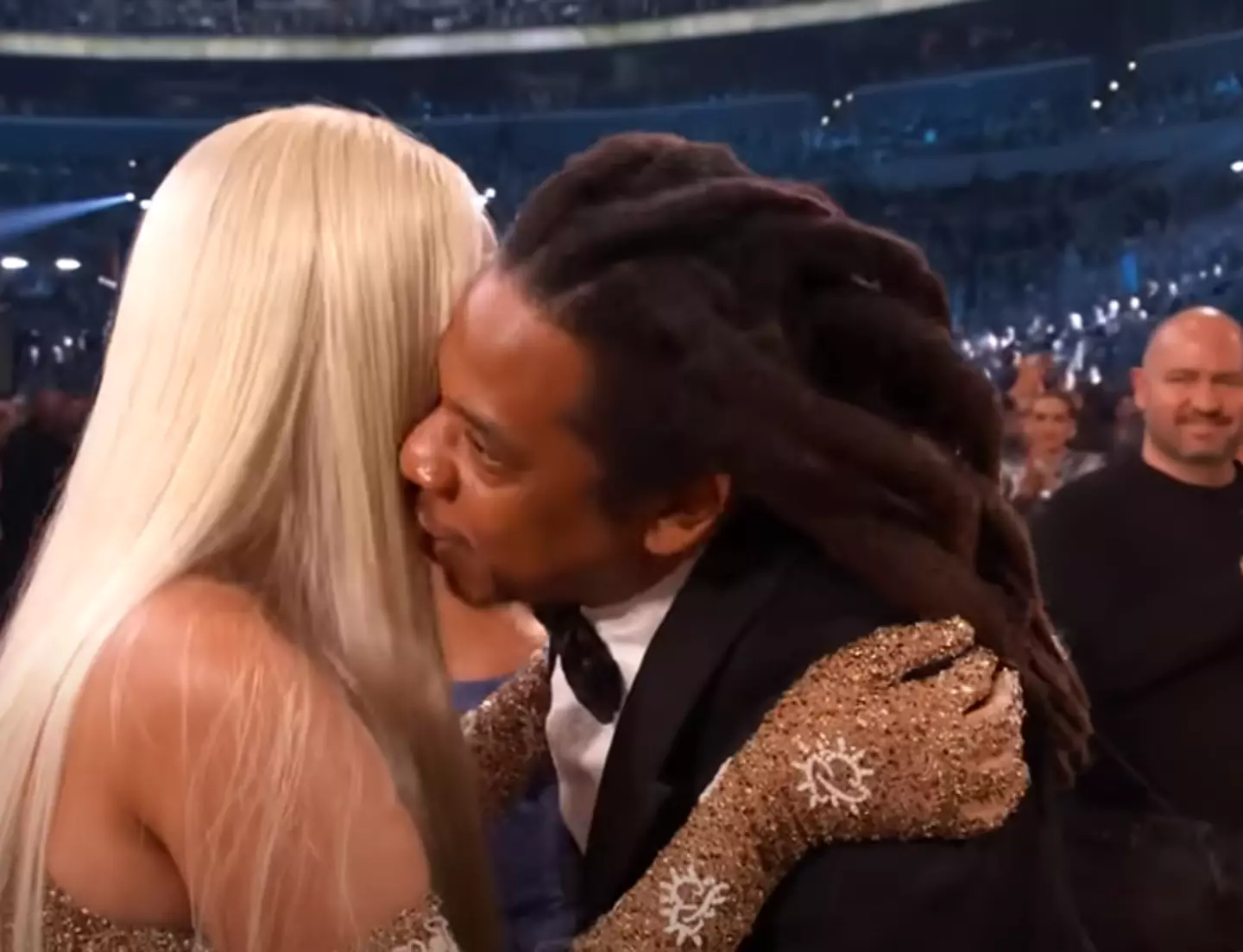 According to the lip reader, he was just being supportive (YouTube/Recording Academy/GRAMMYs)