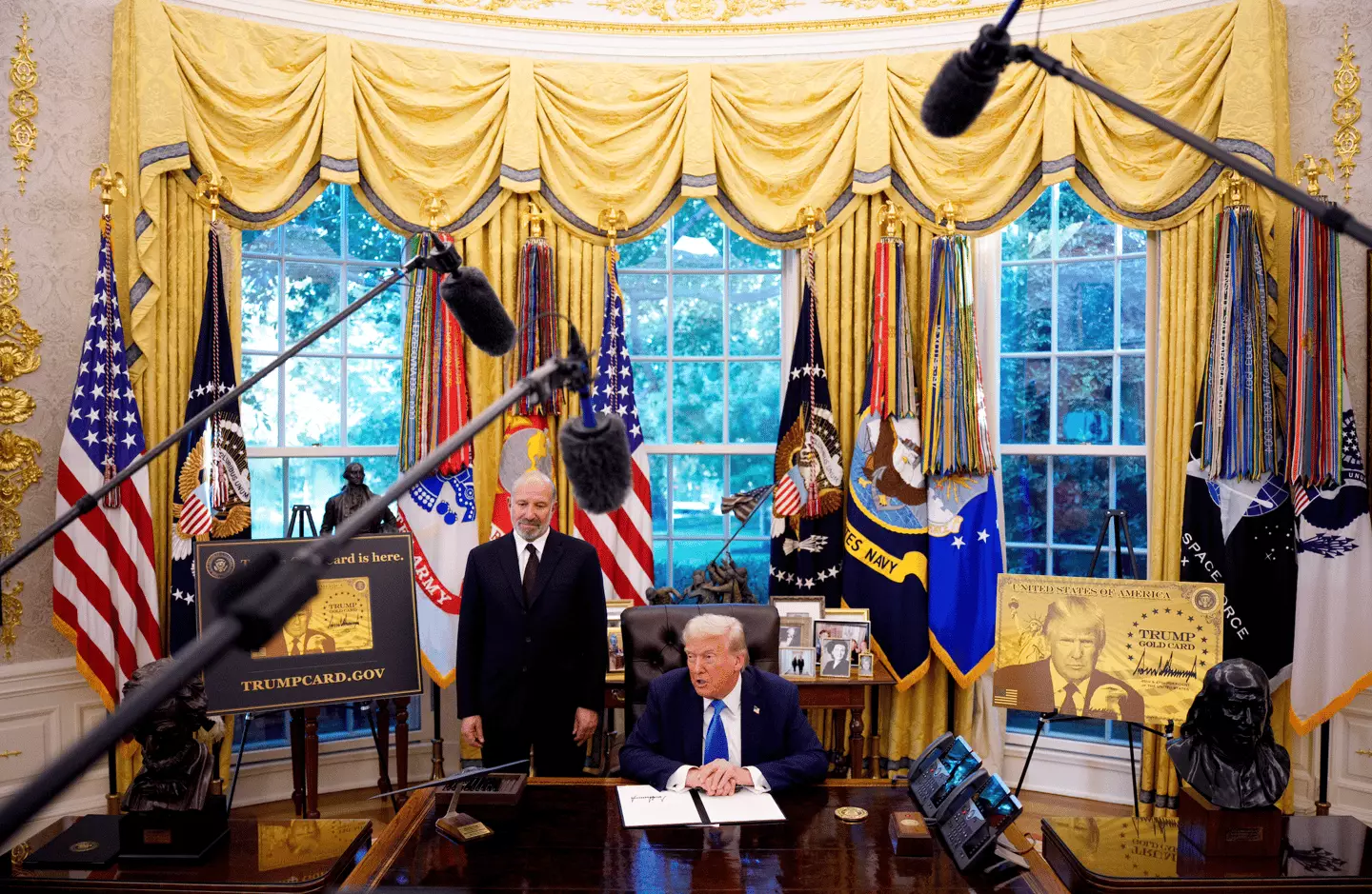 The card was made available weeks after Trump implemented a major travel ban (Andrew Harnik/Getty Images)