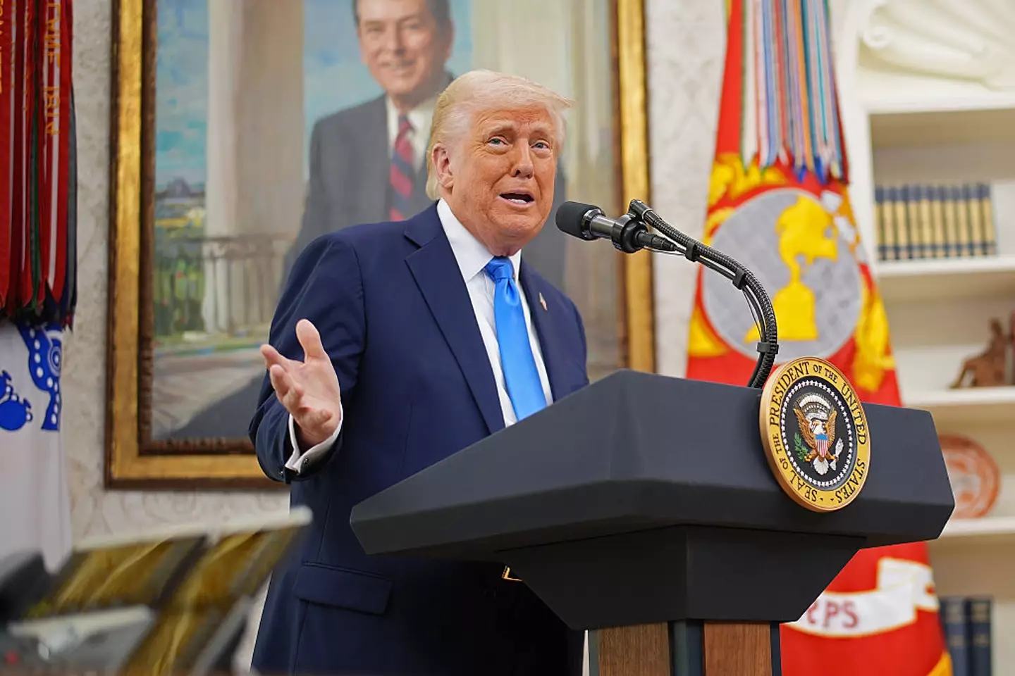 Trump previously said 'all countries' could expect to be hit by tariffs (Andrew Harnik / Staff / Getty Images)