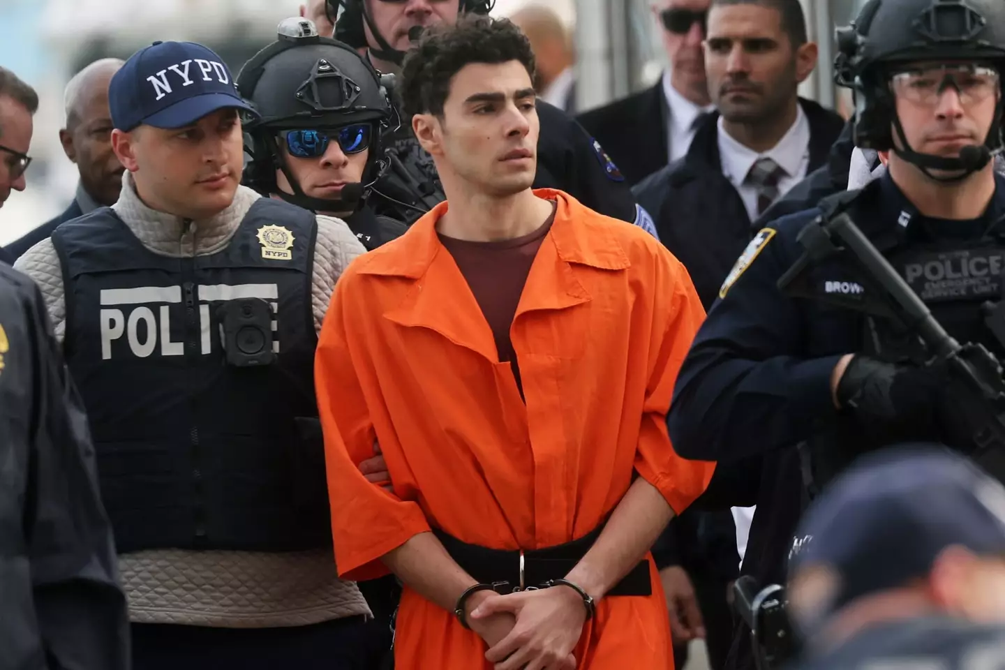 Luigi Mangione was arrested for the murder of Brian Thompson on 9 December (Spencer Platt/Getty Images)