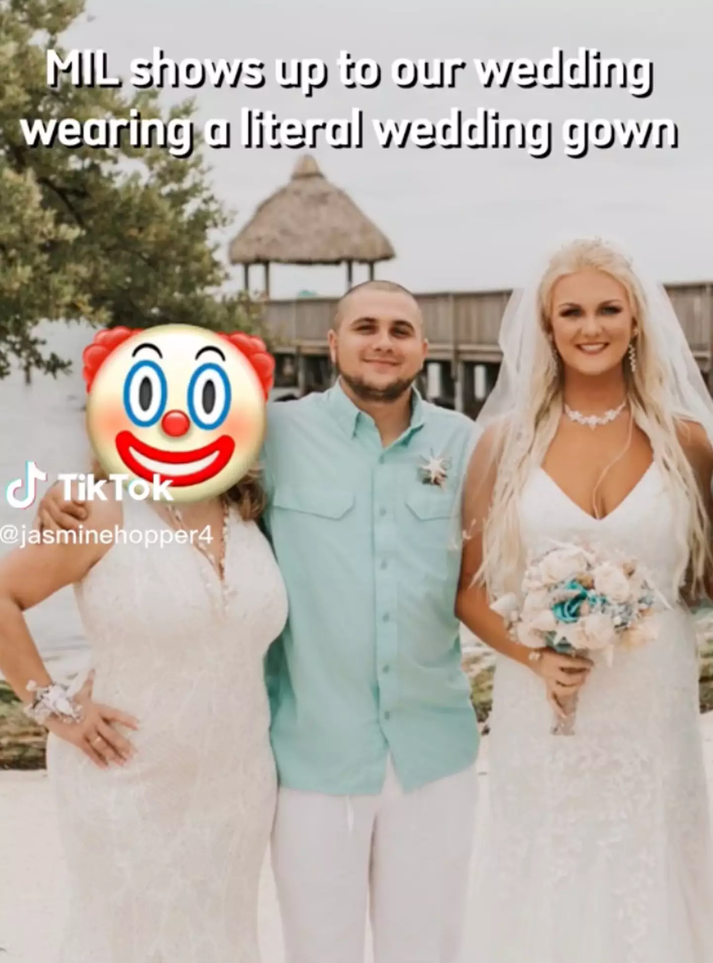 The mother-in-law claimed the gown was 'cream'.