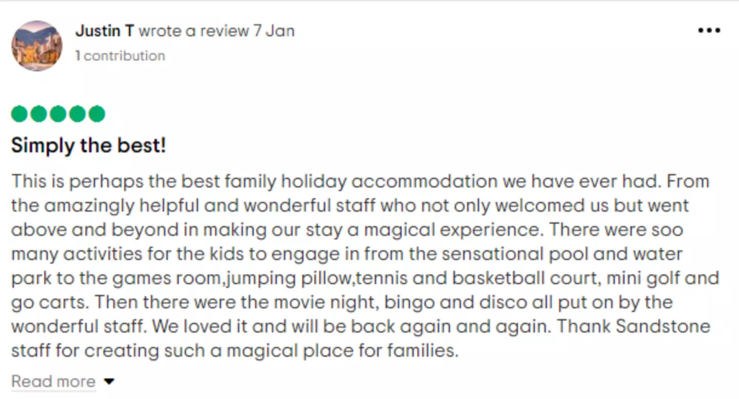 Others said the resort was 'a magical experience'.