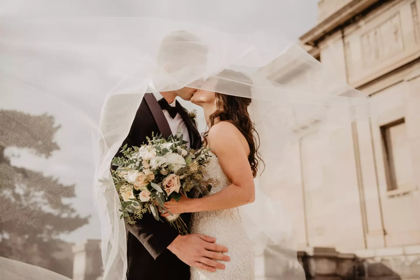 The bride and groom are making all the plans for their big day.