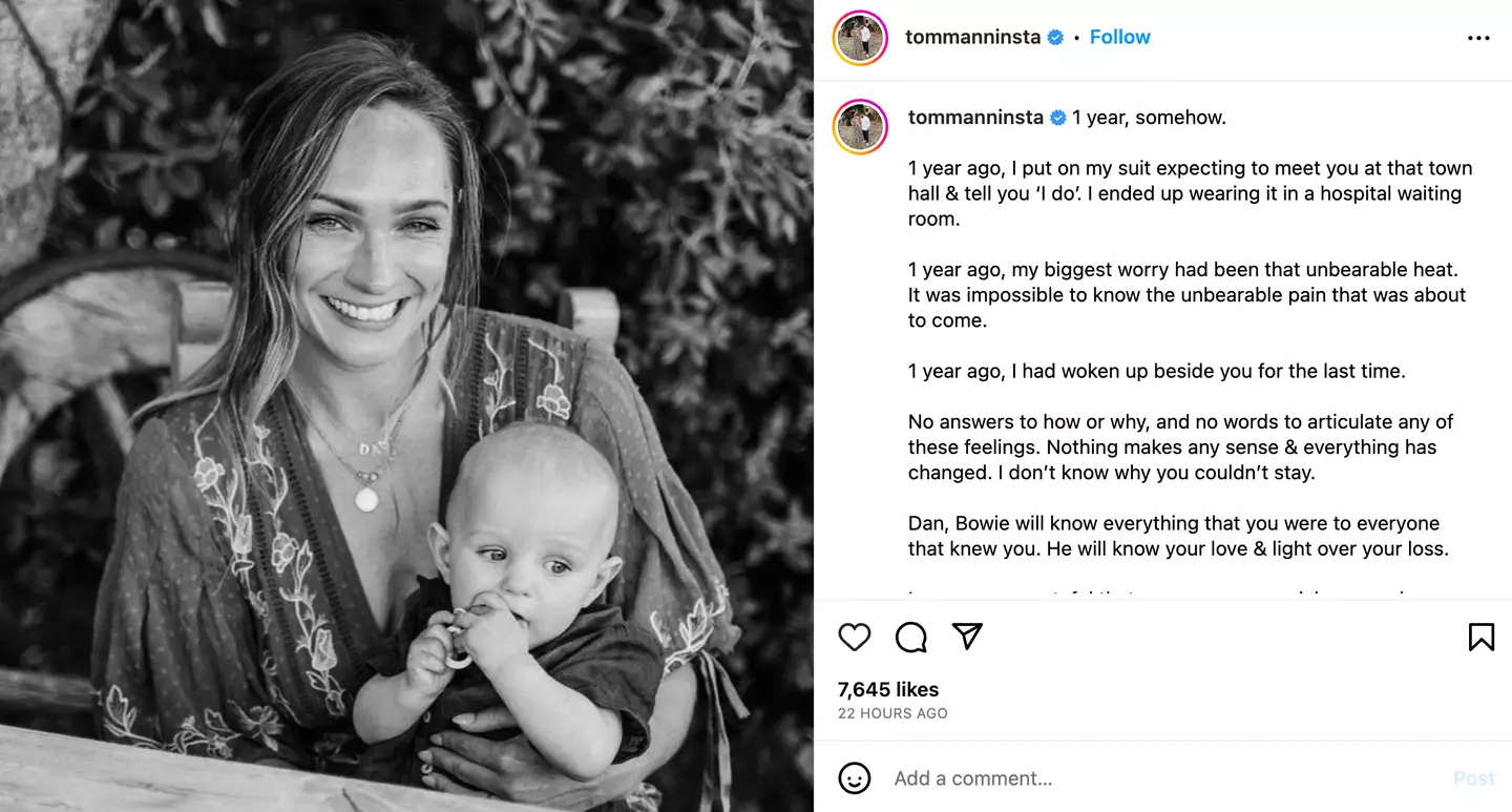 Danielle Hampson was mum to son Bowie.