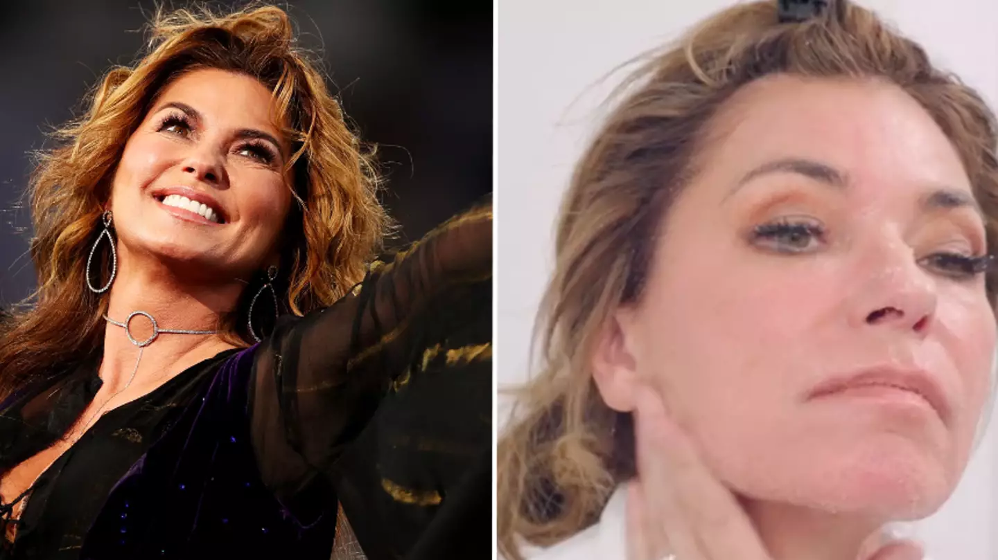 Shania Twain, 58, shocks fans after using two kitchen ingredients to remove her makeup
