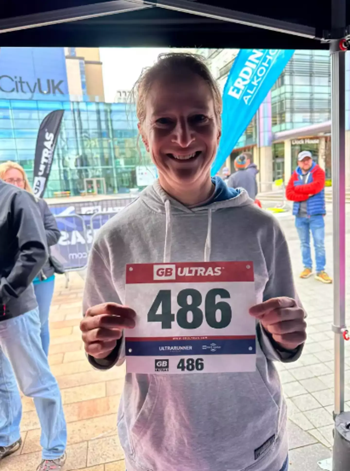 The runner gave away her own cheating. (Facebook)