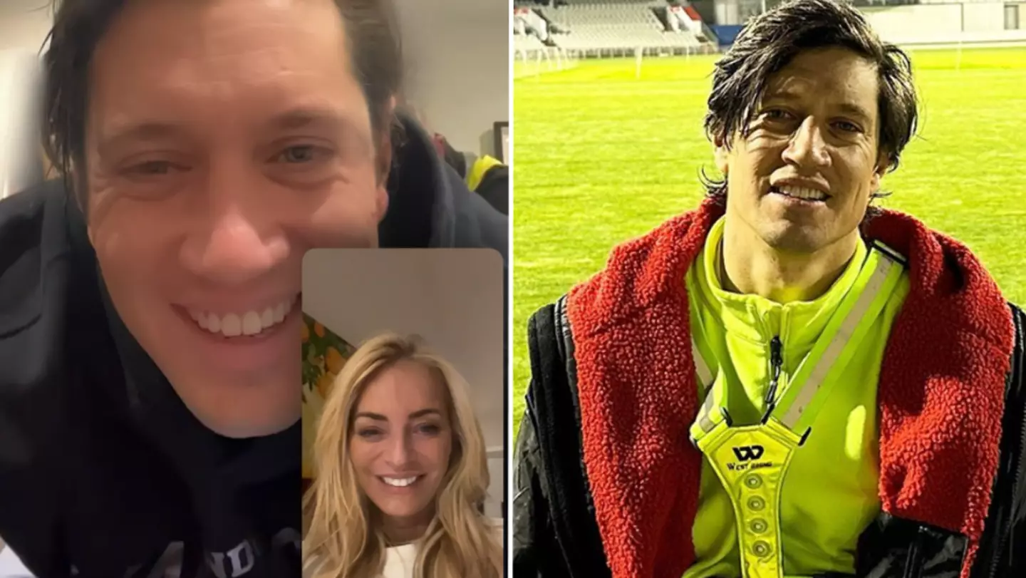 Tess Daly congratulates emotional husband Vernon Kay as he completes ultramarathon