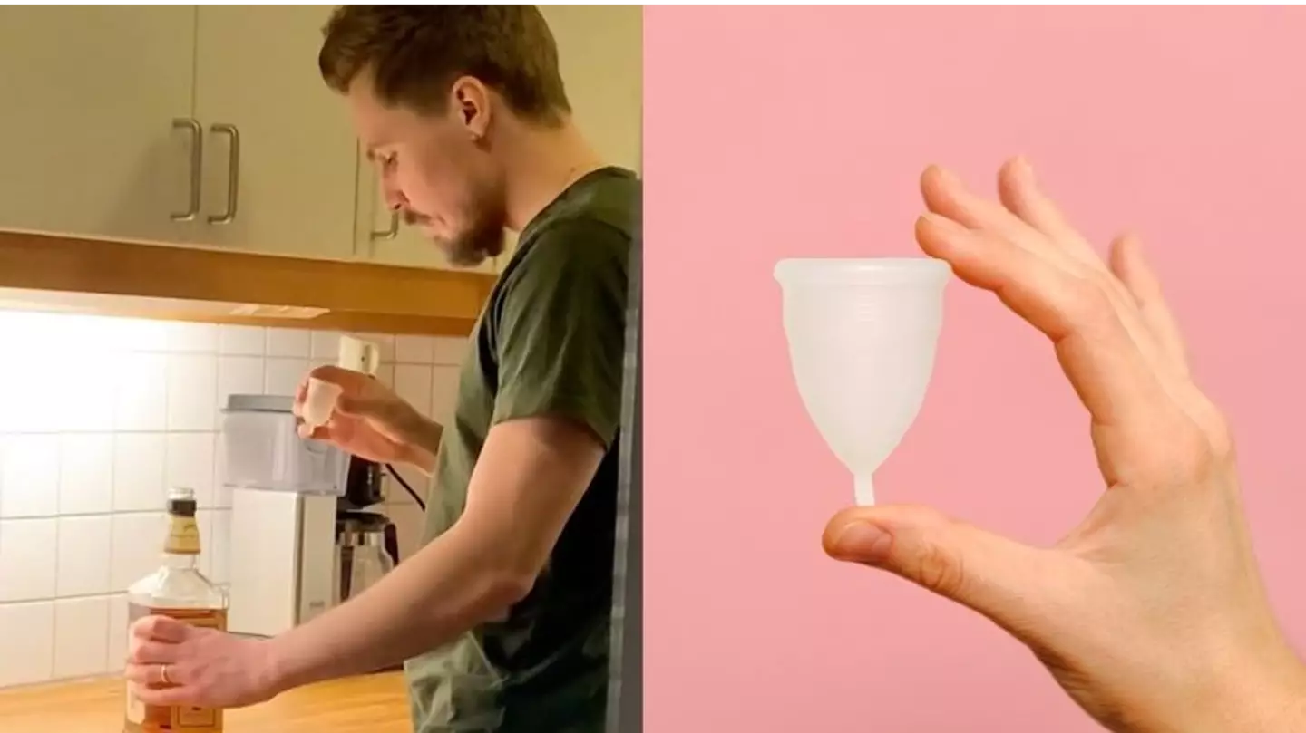 Woman Shocked After Catching Husband Take A Shot From Menstrual Cup