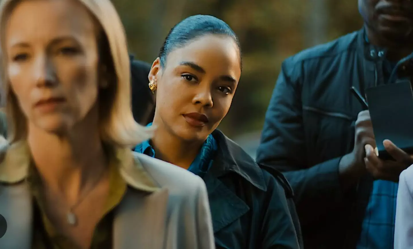 Creed's Tessa Thompson stars as Jack's estranged wife and TV anchor Anna Andrews (Netflix)