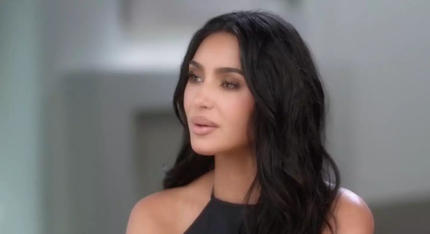 The Kardashian star broke down whilst discussing her divorce (Disney+)