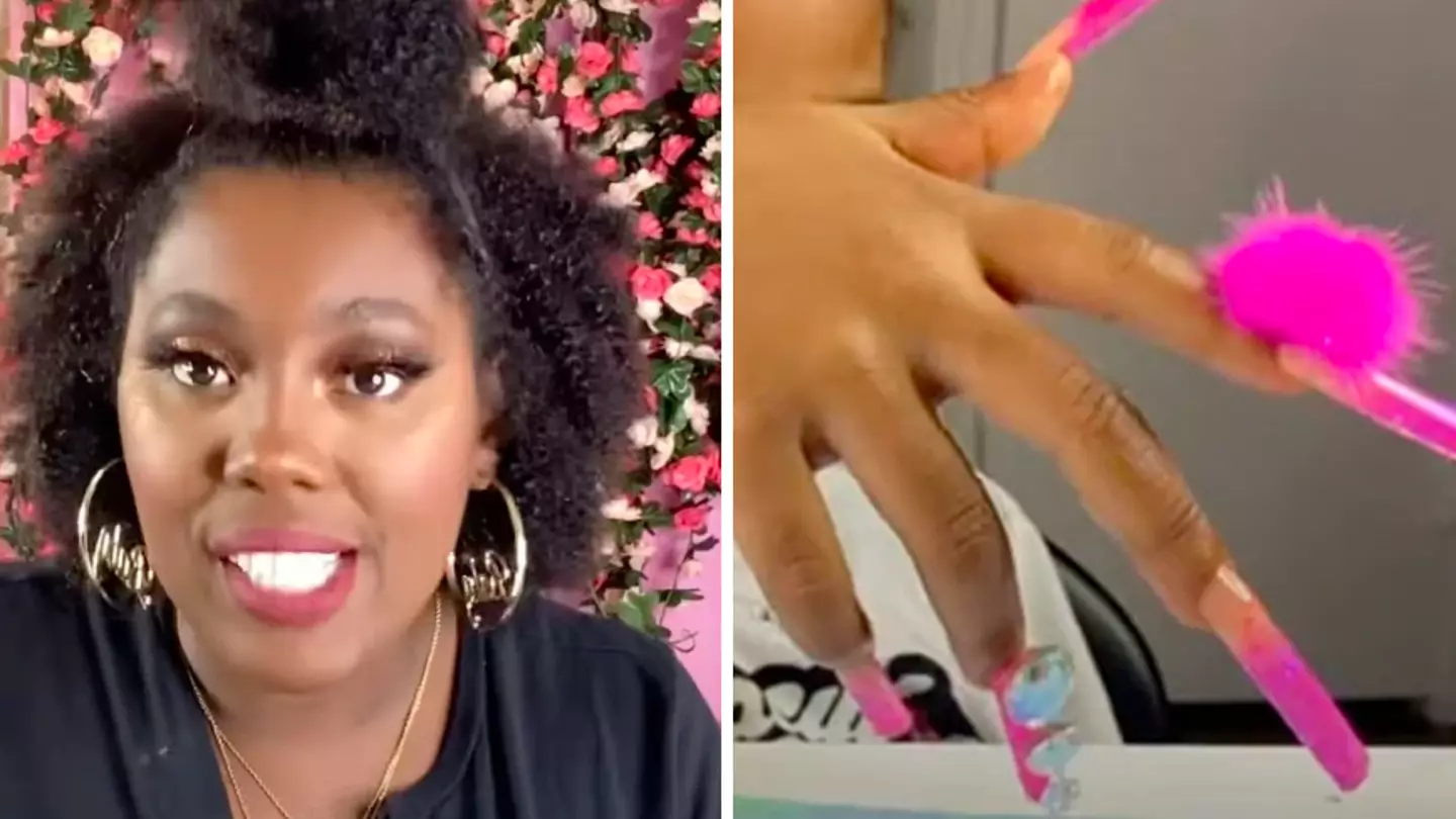 Mum defends putting acrylic nails on four and five-year-old daughters