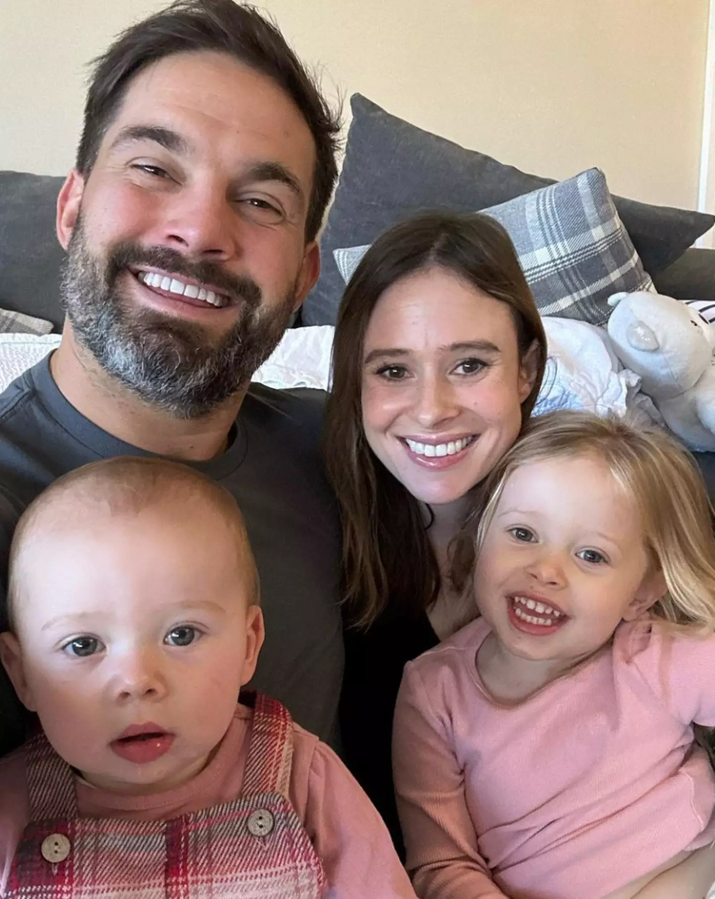 Camilla and Jamie with their two daughters.