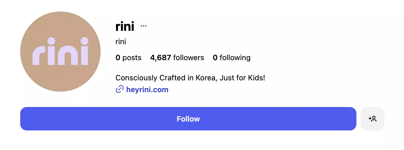 The brand is supposedly 'Just for Kids' (Instagram@rini)