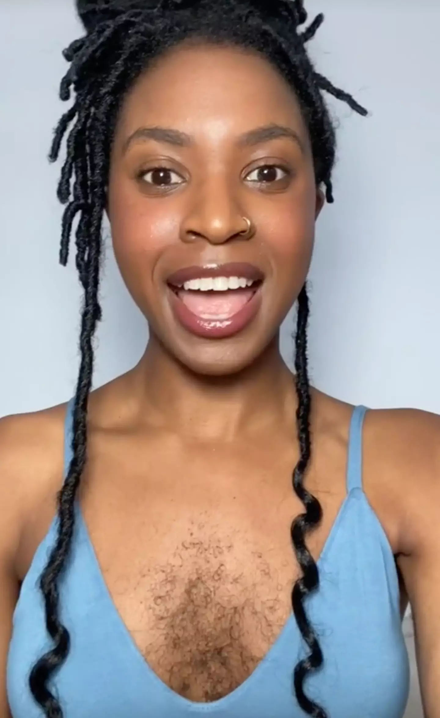 Esie is encouraging others to 'embrace' their body hair.