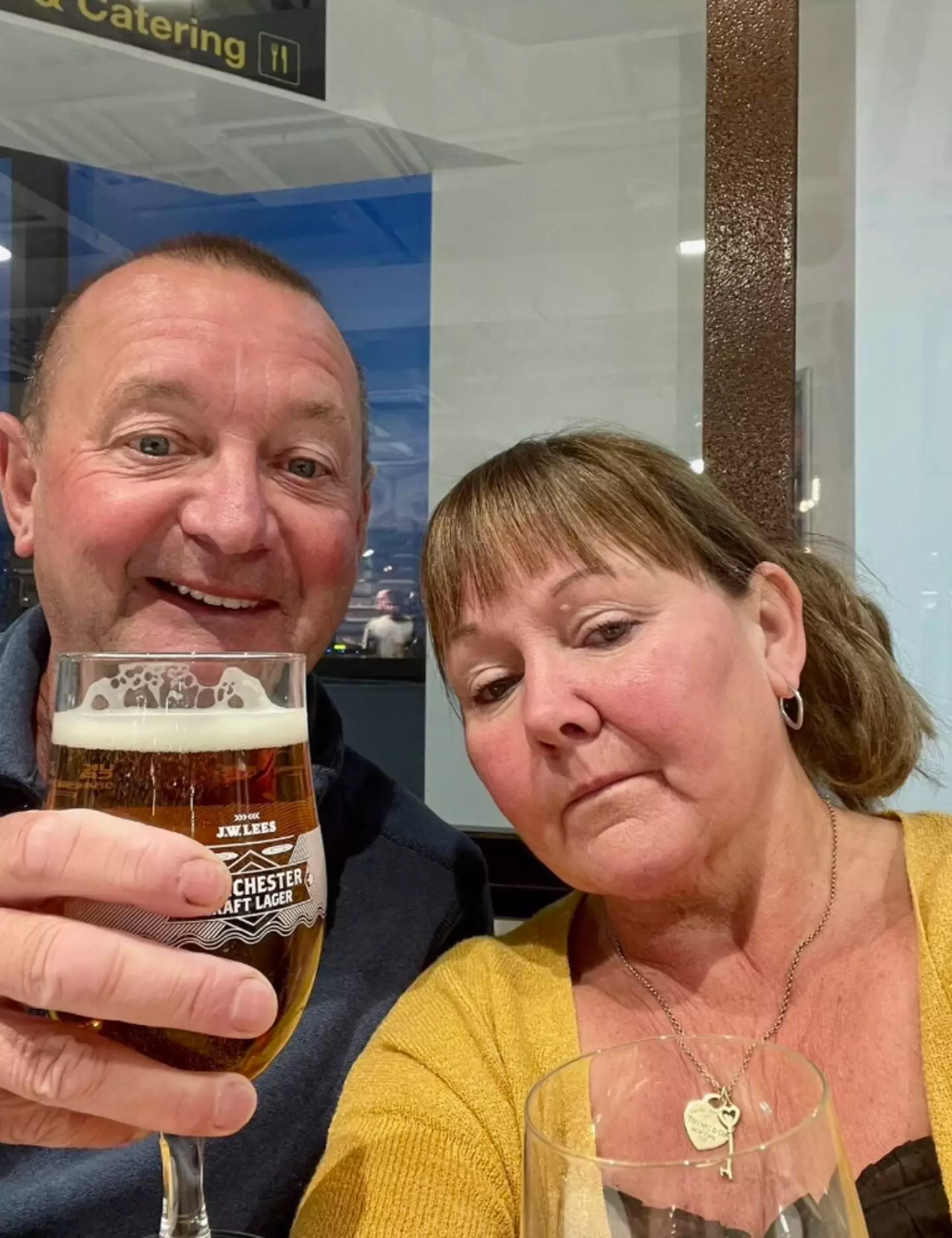 Penny and Dug were refused entry to the flight due to the age of their passports.